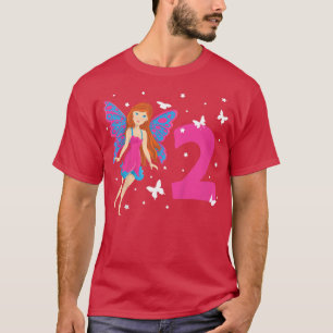 Kinder 2. Geburtstag Mädchen Fairy Butterfliegen I T-Shirt