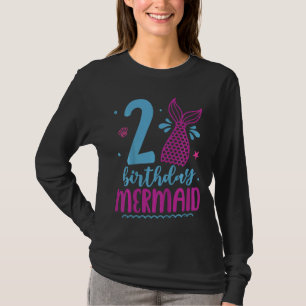 Kinder 2 Geburtstag Meerjungfrau 2 Mädchen Matchin T-Shirt