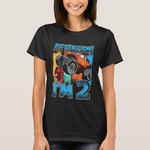 Kinder 2. Geburtstag, Monster Truck, ich bin 2 Jah T-Shirt