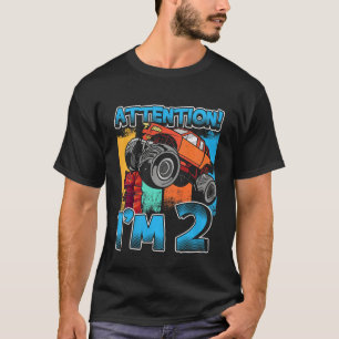 Kinder 2. Geburtstag, Monster Truck, ich bin 2 Jah T-Shirt