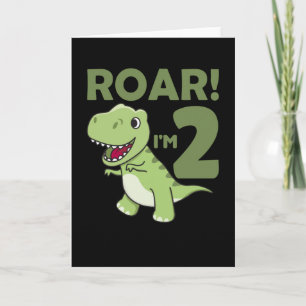 Kinder 2. Geburtstag T-Rex 2 Jahre altes Dino Karte