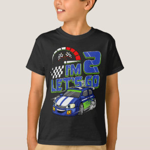 Kinder 2. Geburtstags-Rennwagen 2 Jahre alte Junge T-Shirt