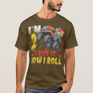 Kinder 2 Jahre alt 2. Geburtstag Junge Monster Tru T-Shirt