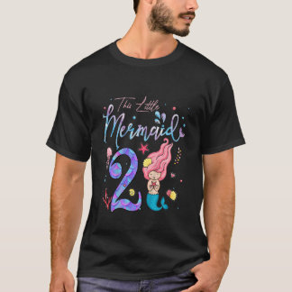Kinder 2 Jahre alt Diese Meerjungfrau ist das zwei T-Shirt