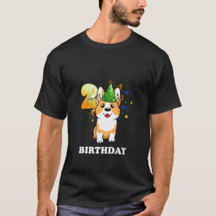 Kinder 2 Jahre alt Kind 2. Geburtstag Corgi Welpen T-Shirt