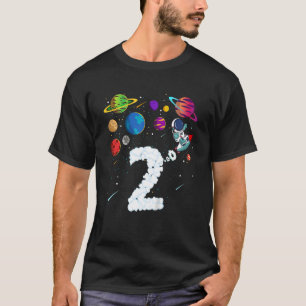 Kinder 2 Jahre alt Zweiter Geburtstag Junge Astron T-Shirt