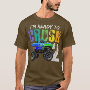 Kinder 2 Jahre Alter 2. Geburtstag Monster Truck I T-Shirt