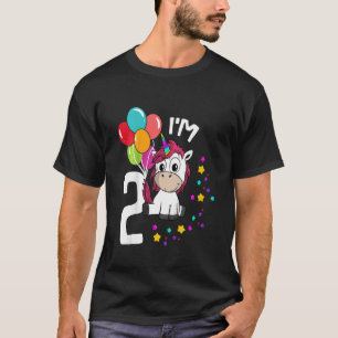 Kinder 2 Jahre Geburtstag Einhorn Mädchen 2. Gebur T-Shirt