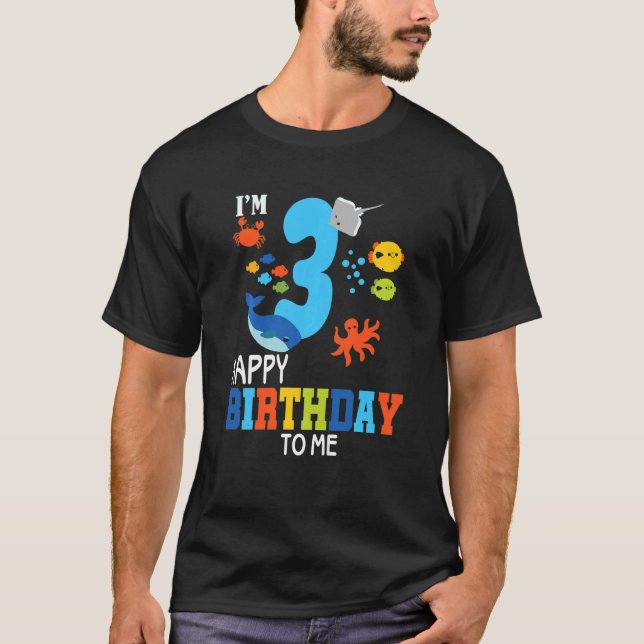Kinder 3 3 Jahre 3. Geburtstag Glückwunsch Geburts T-Shirt (Vorderseite)