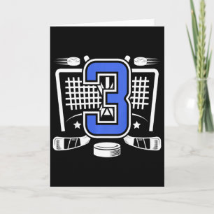 Kinder 3. Eishockey-Geburtstag 3 Jahre altes Eisho Karte