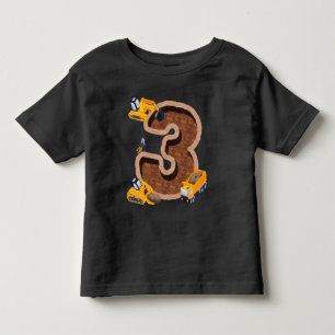 Kinder 3. Geburtstag Bagger T-Shirt I 3 Jahre Baua