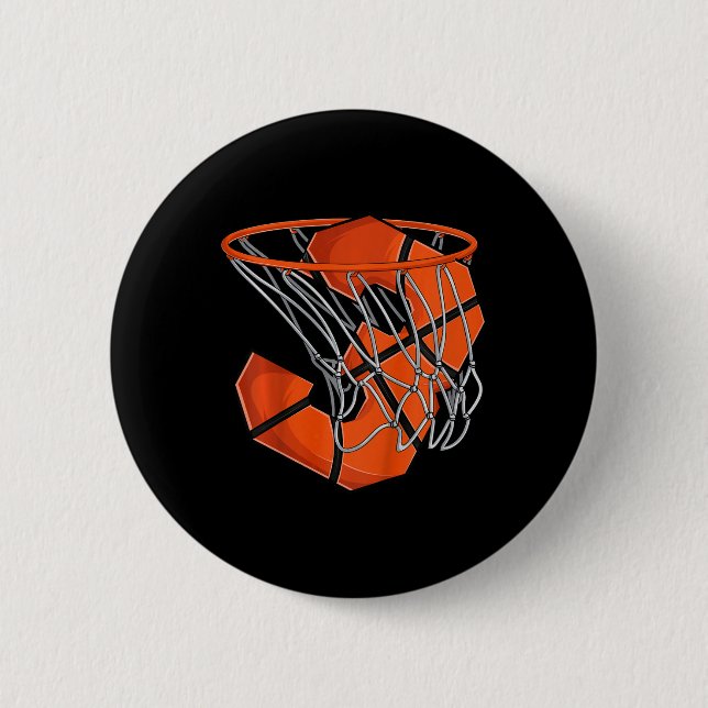 Kinder 3 Geburtstag Basketball Kinder Button (Vorderseite)