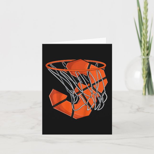 Kinder 3 Geburtstag Basketball Kinder Karte (Vorderseite)