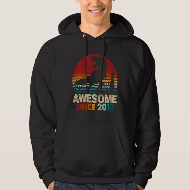 Kinder 3. Geburtstag Dinosaurier Rex Phantastisch  Hoodie (Vorderseite)