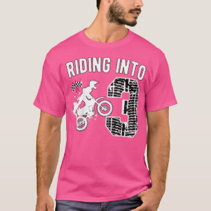 Kinder 3 Geburtstag Dirt Bike Party Motocross Drei T-Shirt