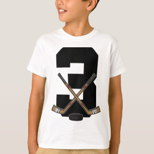 Kinder 3. Geburtstag Eishockey Kinder Kleinkind Ju T-Shirt
