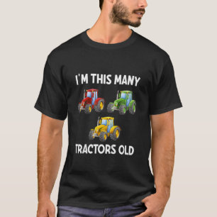 Kinder 3. Geburtstag Ich bin so viele Traktoren al T-Shirt