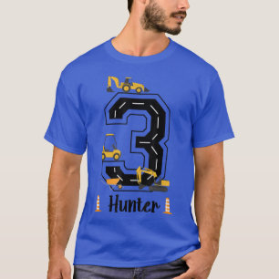 Kinder 3 Geburtstag Kranwagen Bagger 3 Jahre alt T-Shirt