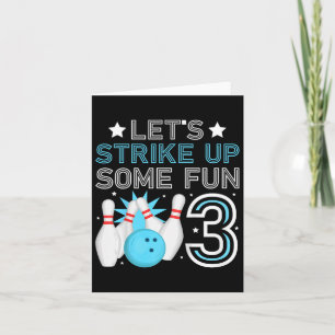 Kinder 3. Geburtstag Party Bowling Junge 3 Jahre a Karte