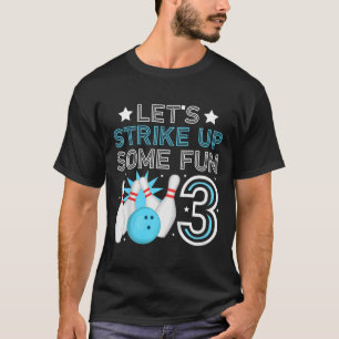 Kinder 3. Geburtstag Party Bowling Junge 3 Jahre a T-Shirt
