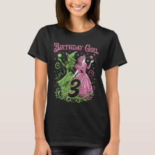 Kinder 3. Geburtstag Rosa und Grün 3 Jahre alt T-Shirt