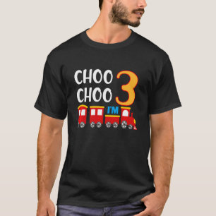 Kinder 3. Geburtstag Todller 3 Jahre Junge Bahn Wa T-Shirt