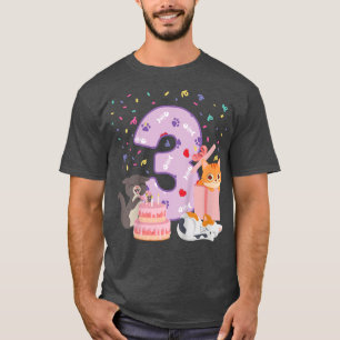 Kinder 3 Geburtstagskind Girl niedlich Cat Outfit T-Shirt