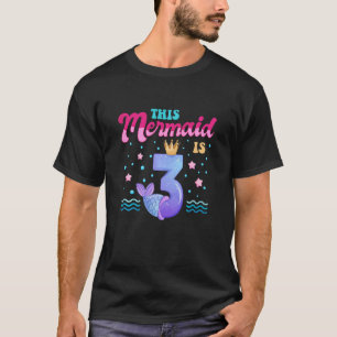 Kinder 3 Geburtstagsmagd für 3 Jahre alte Mädchen T-Shirt