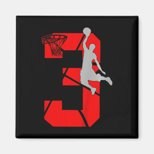 Kinder 3 Jahre alt 3 Basketball GeburtstagspartyTh Magnet