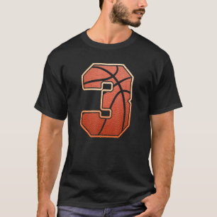 Kinder 3 Jahre alt 3 Basketball GeburtstagspartyTh T-Shirt