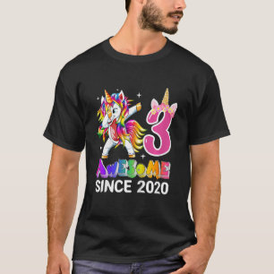 Kinder 3 Jahre alt 3. Geburtstag Einhorn Entführun T-Shirt