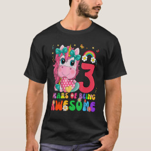 Kinder 3 Jahre alt 3. Geburtstag Mädchen Prinzessi T-Shirt