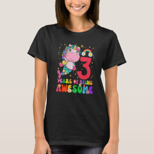 Kinder 3 Jahre alt 3. Geburtstag Mädchen Prinzessi T-Shirt