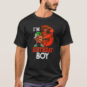 Kinder 3 Jahre alt Basketball Dabbing 3. Geburtsta T-Shirt