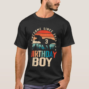 Kinder 3 Jahre alt Dinosaurier 3. Geburtstag Boy T T-Shirt
