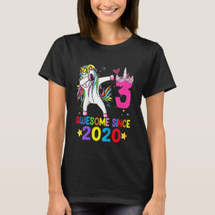 Kinder 3 Jahre alt Einhorn Dabbing 3. Geburtstagsk T-Shirt