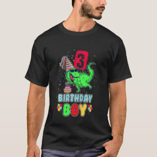Kinder 3 Jahre alt ich bin 3. Geburtstag Boy Dinos T-Shirt