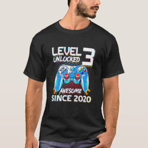 Kinder 3 Jahre alt Stufe 3 Entsperrtes 2020 Videos T-Shirt
