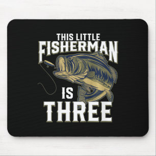 Kinder 3 Jahre alte Fischer Geburtstagsfeier Fisch Mousepad