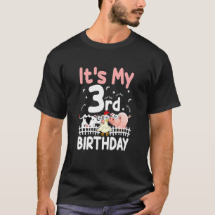 Kinder 3 Jahre alte Landtiere Es ist mein 3. Gebur T-Shirt