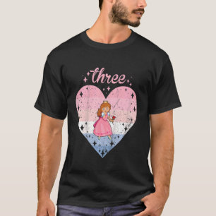 Kinder 3 Jahre alte Niedliche Prinzessin Geburtsta T-Shirt