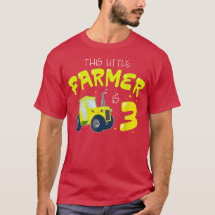 Kinder 3 Jahre alter Bauernhof Traktor Geburtstags T-Shirt