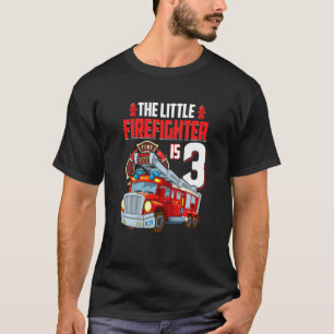 Kinder 3 Jahre alter Feuerwehrmann Geburtstagspart T-Shirt