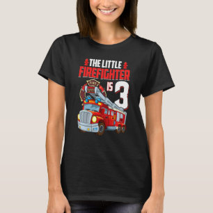 Kinder 3 Jahre alter Feuerwehrmann Geburtstagspart T-Shirt