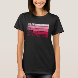 Kinder 3 Jahre alter Tag Geboren im Jahr 2020 Mädc T-Shirt