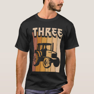 Kinder 3 Jahre alter Traktor Geburtstagskind Mädch T-Shirt