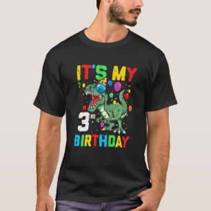 Kinder 3 Jahre Dinosaurier Es ist mein 3. Geburtst T-Shirt