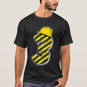 Kinder 3 Jahre Jungen Drei Bauten Party 3. Bir T-Shirt