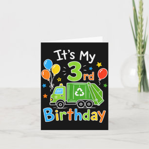Kinder 3 Jahre Müllwagen Junge 3. Geburtstag Abfal Karte