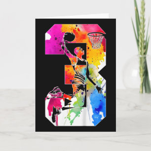 Kinder 3 Jahre Zahl 3 Sketch 3. Geburtstag Karte